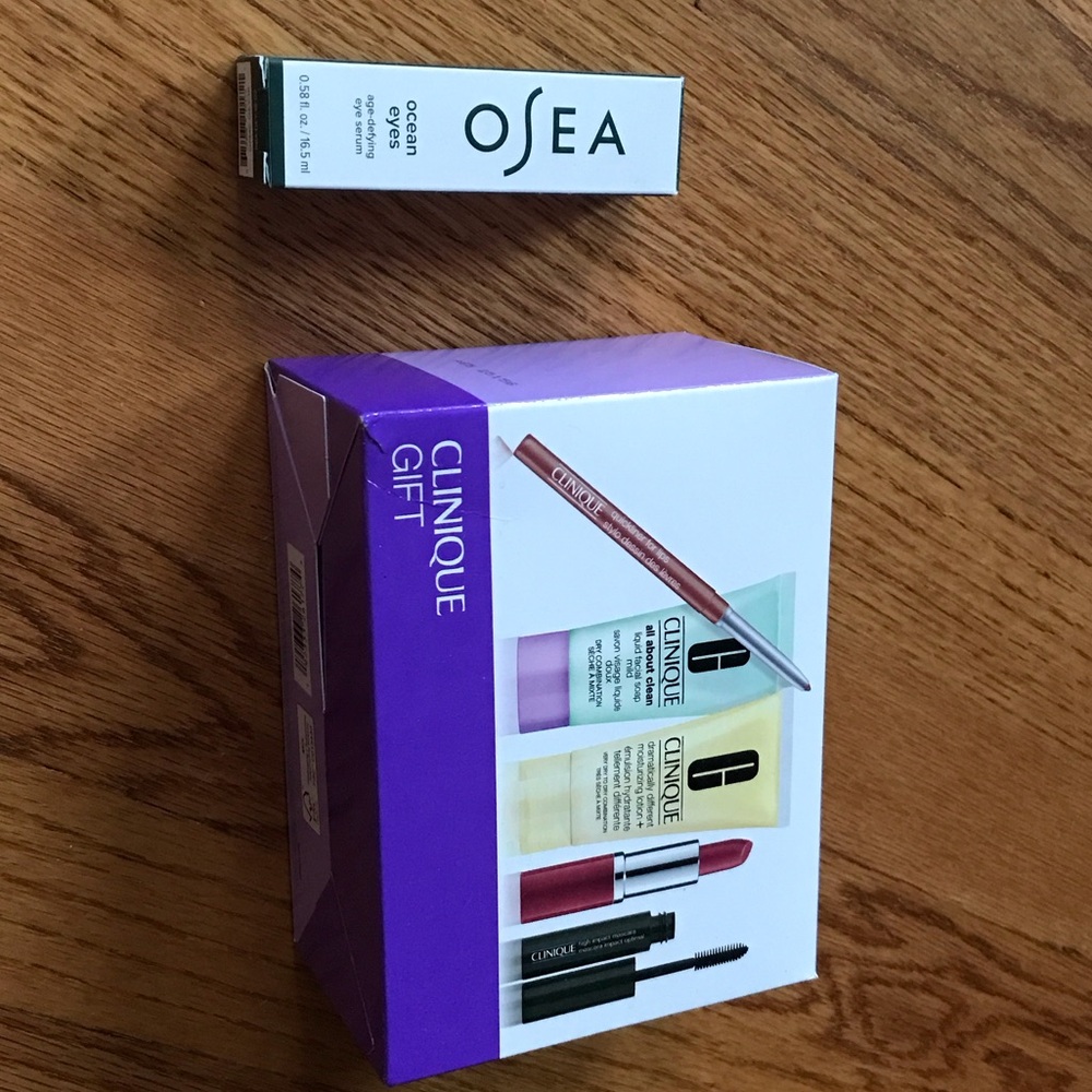 Clinique Gift Set and Osea ocean eyes